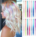 14 Pcs Colored Clip in Hair Extensions Highlights Gradient Mix Tinsel by Sala