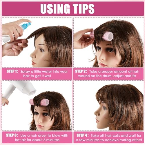 4 Pcs Aluminum Thermal Hair Rollers for Women, 4.7 x 2 Inch, 4.1 x 1.2 Inch - Image 3