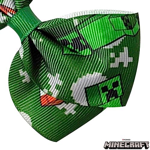 LUV HER Minecraft Kids Hair Bows - 7 Pcs 4 Inch Bundle - Hair Accessories Gift Set - Hair Bows for Kids - Multicolor Hair Clip with Alligator Clip - Ages 3 + - Image 3