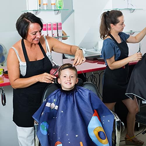 Kids Haircut Cape, Hair Cutting Cape for Kids & Adults - Professional Waterproof Barber Cape Salon Cape Cloak for Hair Stylist (Space Rocket) - Image 5