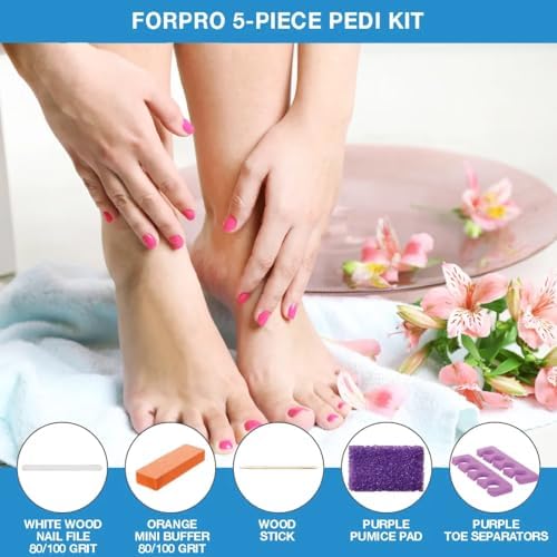 ForPro 5-Piece Pedi Kit, 100ct, Individually-Packed Pedicure Set - Image 7