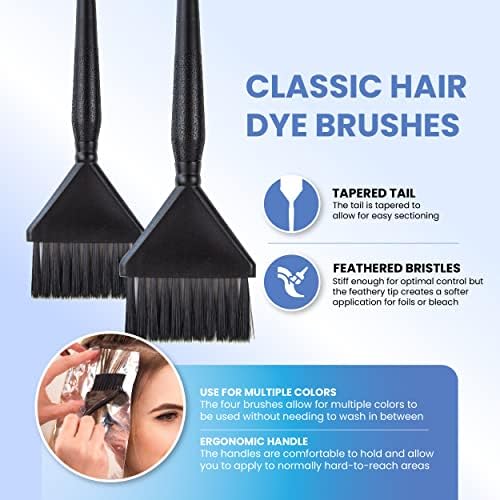 Classic Hair Dye Brushes - 4 Standard Size Tint Brushes - Color Brush - Image 3