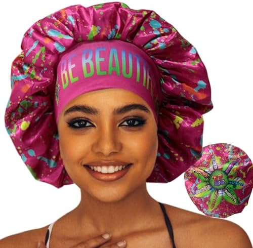 Discover premium reversible double layer silk satin sleeping bonnets designed for hair protection, moisture retention, and all-night comfort. Keep your hair healthy and frizz-free-pink by BeBeautifulExtension