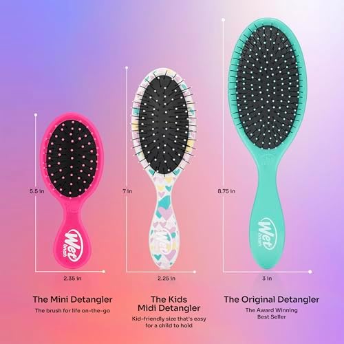 Wet Brush Kids Detangler Hair Brushes - Rainbows - Midi Detangling Brush With Ultra-Soft IntelliFlex Bristles Glide Through Tangles With Ease - Pain-Free Comb For All Hair Types - Image 4
