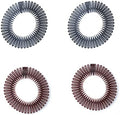Sowaka 4 Pcs Circular Stretch Hair Wrap Holder Combs, Plastic in Black and Brown for Women Girls Outgoing Sports Hair Accessories by sowaka
