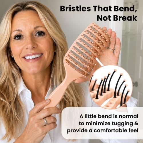 Herstyler Vented Hair Brush - Soft Bristle Detangler for Faster Blow Drying - Image 2