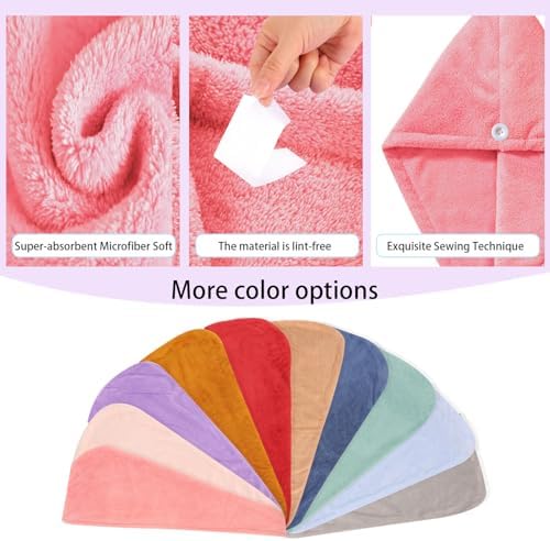Microfiber Hair Drying Towel Wrap,Hair Turbans Towel for Wet Hair - Image 3