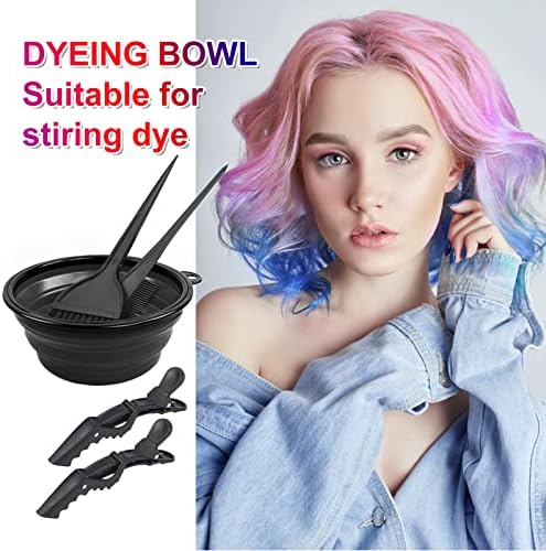 Yexixsr 5Pcs Hair Bleach Kit, Hair Dye Brush, Hair Color Bowl, Clip - Image 2