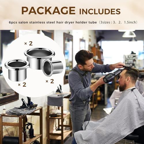 MorningRo 6 Pcs Stainless Steel Hair Tool Organizer 3.0 2.0 1.5 - Image 3