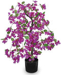 Briful Artificial Bougainvillea Plant in Black Pot 29.5" Tall Faux Silk Bougainvillea Floral Tree Tropical Fake Bougainvillea Tree for Home Office Room Garden Balcony Décor(Purple) by Briful