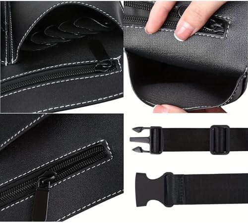 Scissor Bag,Barber PU Leather Waist Pouch,Professional Hairdressing Tools Storage Holster with Waist Belt,Hairstylist Waist Belt,Professional Hairdressing Tools Storage Holster - Image 6