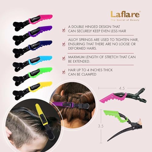 Laflare Braiding Rack for Hair with Comb set & Braid Gel Wristband & Hair clip, Hair Rack (Hair Extension Holder with 60 Pegs,) with Hair Braiding Accessories (PPCOM4) - Image 3