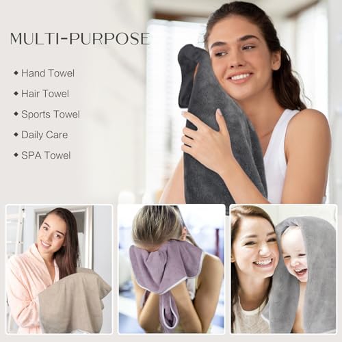 KinHwa Bathroom Hand Towels, Microfiber Face Towels, 16x30 Inch, 4 Pack - Image 6