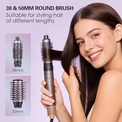 7 in 1 Hot Air Styler 110,000 RPM High Speed Blow Dryer for Women Fast Drying Curling, Volumizing & Straightening Includes Travel Case - Image 4