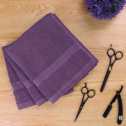 Utopia Towels - Salon Towel, Pack of 24 (Not Bleach Proof, 16 x 27 Inches) Highly Absorbent Cotton Towels for Hand, Gym, Beauty, Spa, and Home Hair Care, Plum - Image 3