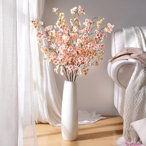 40'' Cherry Blossom Branches, 4 Pcs Faux Cherry Blossom Tree Stems Decor - Image 3