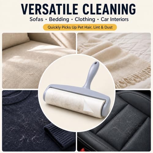8 Inch Extra Sticky Large Lint Roller Refills, 4 Refills - Image 5