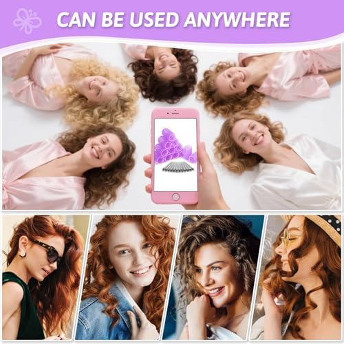 50 Pcs Rollers Hair Curlers Set with 24Pcs Self Grip Hair Rollers 4 Sizes and 24 Pcs Clips for Blowout Look Long Medium Short Thick Hair Volume - Image 7