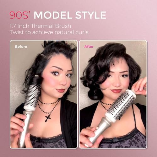 TYMO Thermal Brush Curling Brush, STYLUX 1.7" Heated Round for Blowout Look - Image 4