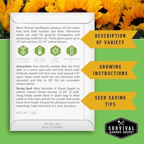 Sunflower Seeds Collection 6 Variety Pack for Planting - Image 2