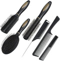 6 Pieces Detangling Styling Comb Set for Women and Men - For Straight, Curly, and All Hair Types by auroray