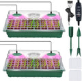 YAUNGEL Seed Starter Tray with Grow Light & Timer, 80 Cells,2-Pack,Green by YAUNGEL