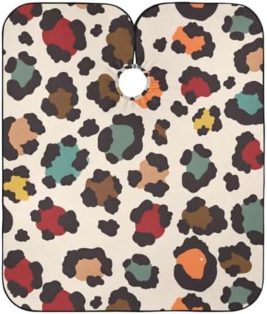 ALAZA Vintage Elegant Leopard Spot Barber Cape for Men Women, Waterproof Haircut Apron Beard Shaving Bib Hair Cutting Cloth 55 x 65 Inch by ALAZA