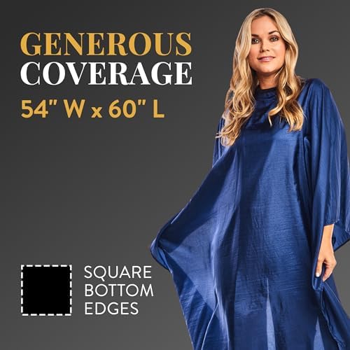 Betty Dain Crinkle Nylon Hair Cutting Cape, 54" x 60", Royal Blue - Image 4