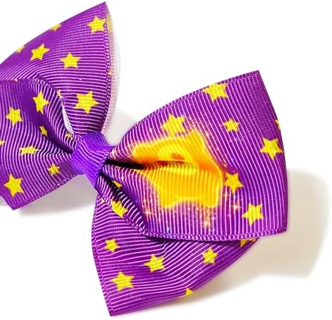 Disney Wish Kids Hair Bows - Hair Accessories Set - 7 Pcs 4 Inch Bow Bundle - Hair Bows for Girls - Different print on each clip - Alligator Clip - Ages 3+ - Image 4