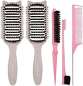 2 Pack Curl Defining Brush – With 3 Styling Tools for Effortlessly Detangles Shaping & Define Natural Curly Waves & Coils – For Women & Men Wet or Dry Hair - Reduces Frizz & Adds Shine by Aussumy