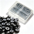 200Pcs 5mm Silicone Micro Ring Beads, Black for Thin Hair by HANDWIGHairExtensions