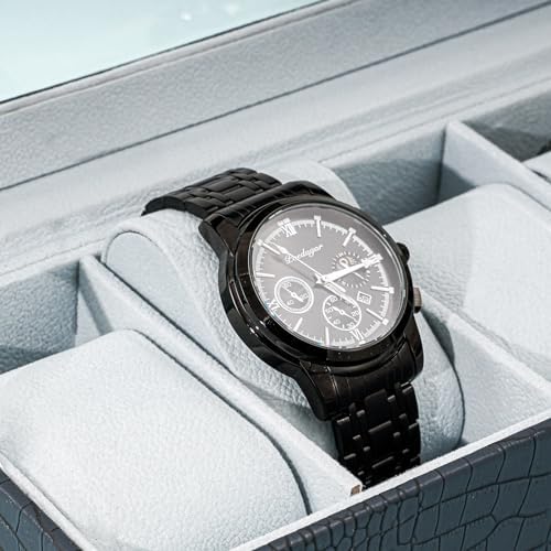 ProCase Watch Box, 6 Slot Mens Watch Display Case, CrocCobaltBlue - Image 4