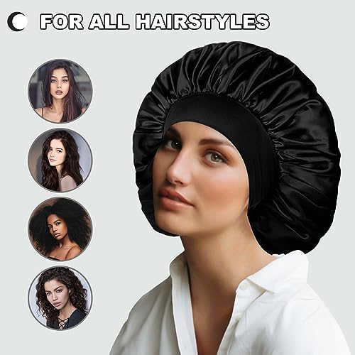 Extra Large Satin Bonnet Hair Cap for Women Men - Image 4