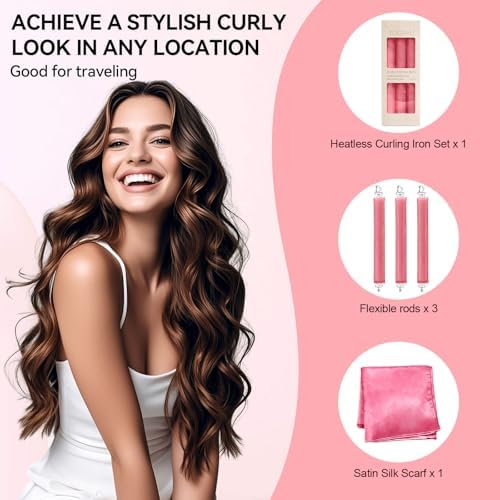Heatless Curls Overnight Hair Care Set - Jumbo Velvet Hair Curlers - Image 5
