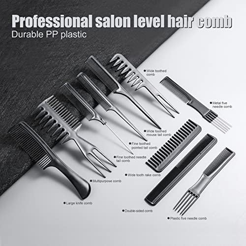 Oneleaf Styling Hair Comb 10PCS Hair Stylists Professional Styling Comb Set Variety Pack Great for All Hair Types & Styles - Image 2