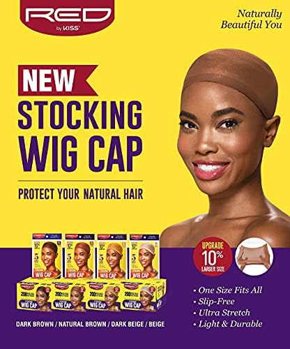 Red by Kiss Stocking Wig Cap 5 PCS (Dark Brown) - Image 7