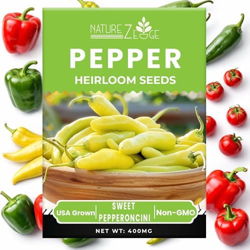 Sweet Pepper Seeds for Planting, Sweet Banana Pepper Seeds, Pepperoncini, Sweet Cherry Pepper Seeds, California Wonder Bell Pepper, and Anaheim, Heirloom Pepper Seed Assortment, Non-GMO - Image 5