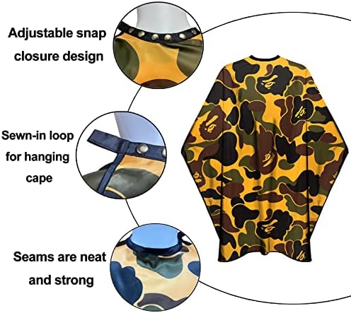 Barber Cape for Men Professional Hair Cutting Salon Cape with Snaps Waterproof Hairdressing Styling Cape- 63”× 56” - Image 3