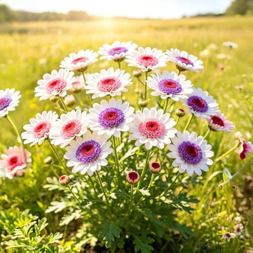 900 PCS Painted Daisy Seeds for Planting Outdoors – Mixed Color Chrysanthemum Carinatum Flowers, Hardy Perennial Garden Plants for Borders, Walkways, Containers, Pollinator Gardens & Cut Flowers - Image 3