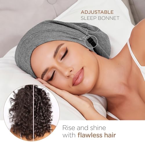 2Pcs Satin Lined Bonnet for Sleeping for Women Men - Image 2