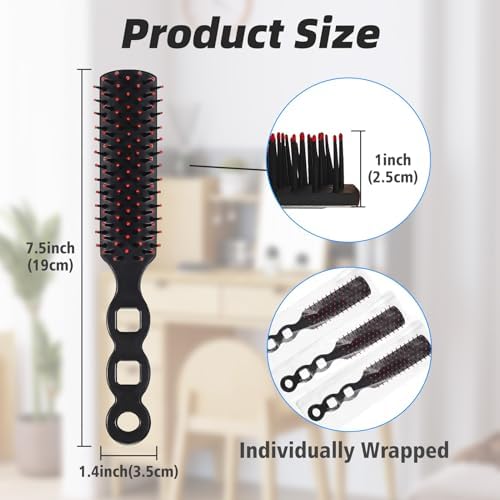 110 Packs Hair Brushes Bulk for Homeless Anti Entangling Hair Brush Massage Comb for Homeless Shelter Airbnb Hotel Nursing Home Charity Church Individually Wrapped - Image 2
