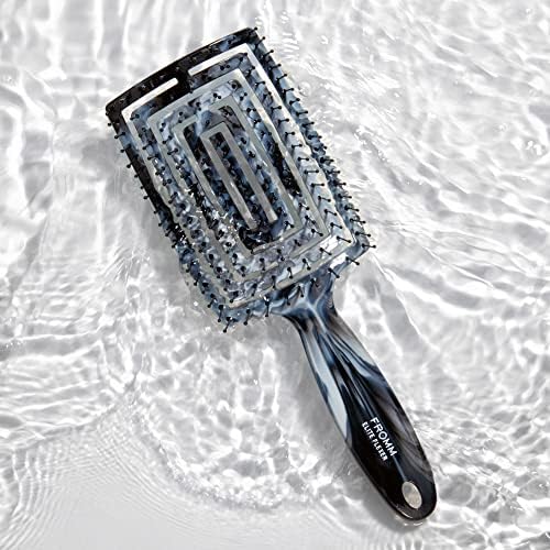 Fromm Professional Elite Flexer Ceramic x Ionic Wet & Dry Detangling Vent Brush | Gentle Hair Detangler & Massage Brush Smooths Frizz & Flyaways, Glides Through Medium to Thick Hair, Easy to Clean - Image 4