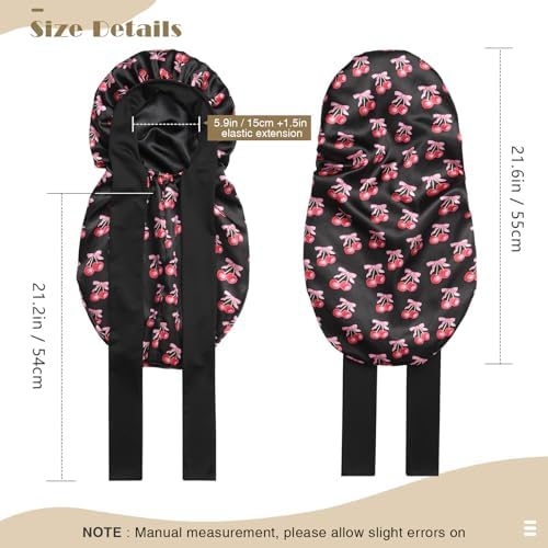 AWAYTR Kids Bonnets for Girls - Satin Long Hair Braid Bonnet for Sleeping - Image 3