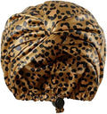 Leopard Adjustable Silk Bonnet Satin Curly Hair Wrap for Sleeping Women by KAAHYNNO