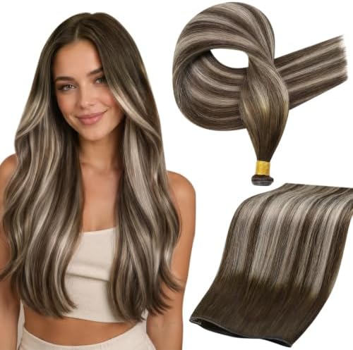 Full Shine Genius Weft Hair Extensions Human Hair 20 Inch 60g by FullShine