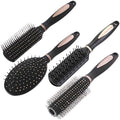 Pack of 4 Anti-Static Hair Tools for Women, Men & Kids: Oval Comb, Round Vent Brush, Detangling Paddle Brush for Wet/Dry Hair Massage & Shine, QXDAI-10 by Unknown