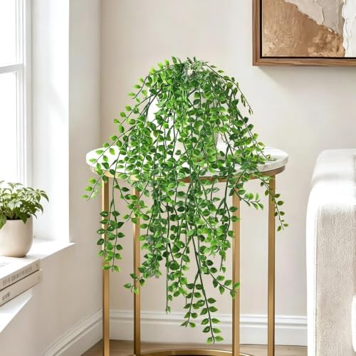 4Pcs Fake Hanging Plants, 32" Artificial Plants Mandala Greenery Ivy Vines - Image 3