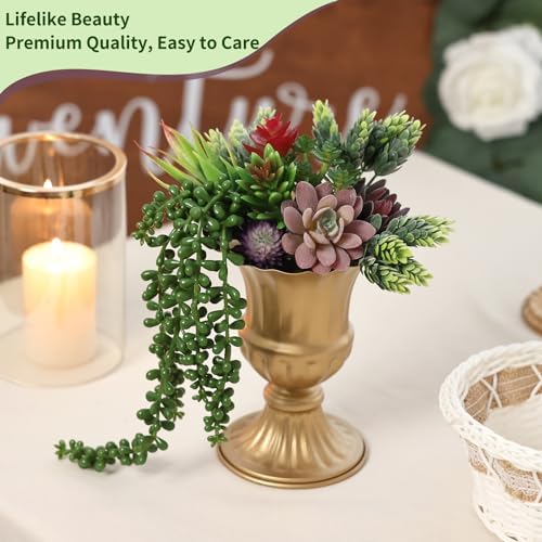 CEWOR 14pcs Fake Succulents Unpotted Realistic Textured Succulent Plants Mini Artificial Succulent Plants Faux, Premium Decor for DIY Crafting Home Floral Wall Garden Arrangement Office Decoration - Image 4