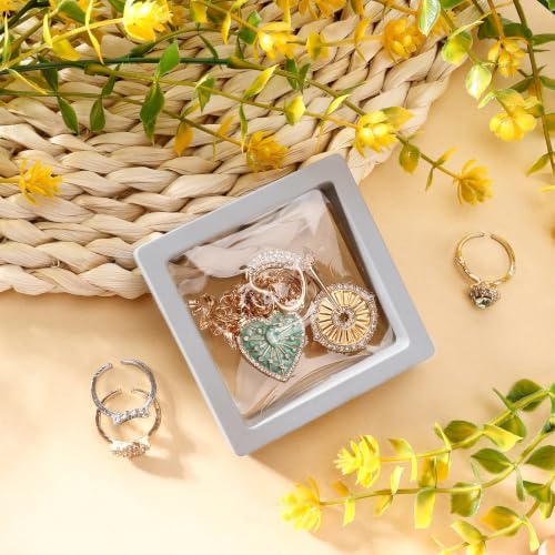 12 Pcs 3D Floating Frame Display Stand, Transparent Jewelry Gift Boxes - Image 3