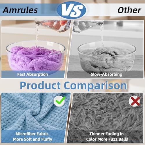 Amrules Hair Towel Wrap, 4 Packs Turbans for Wet Hair, 9.8" x 25.6" - Image 4